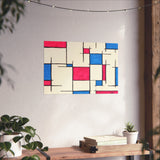 Giclee Art Print - Pink and Blue Mondrian