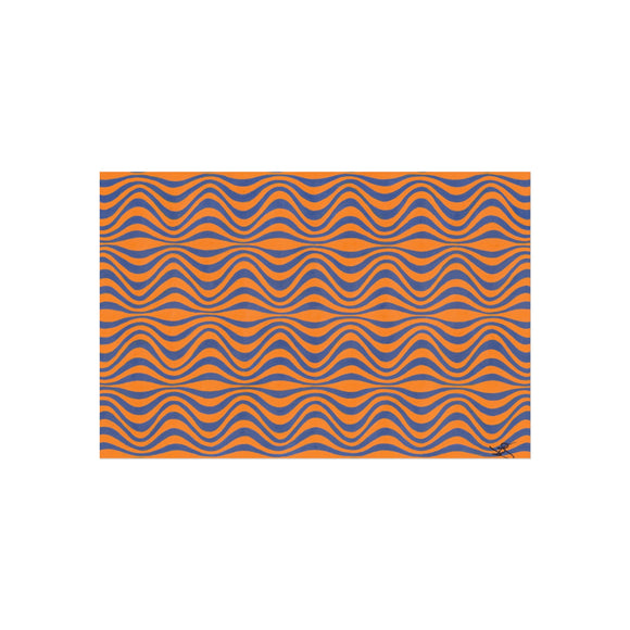 Giclee Art Print - Blue and Orange Waves