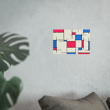 Giclee Art Print - Pink and Blue Mondrian